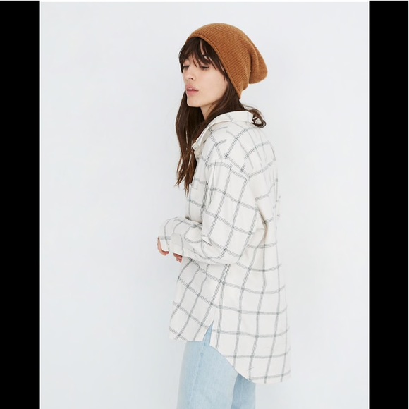 Madewell Tops - ‼️‼️Flannel Oversized Ex-Boyfriend Shirt ‼️‼️